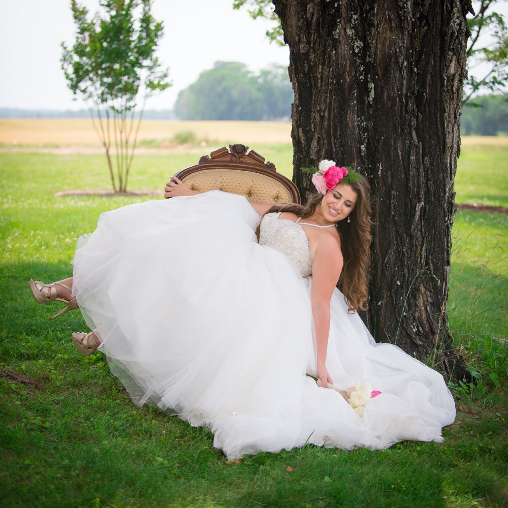 Bridal Portrats At Plantation Farmhouse