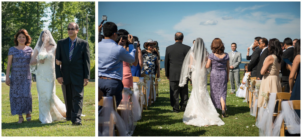 wedding ceremony at rustic cabin westmoreland state park virgina wedding