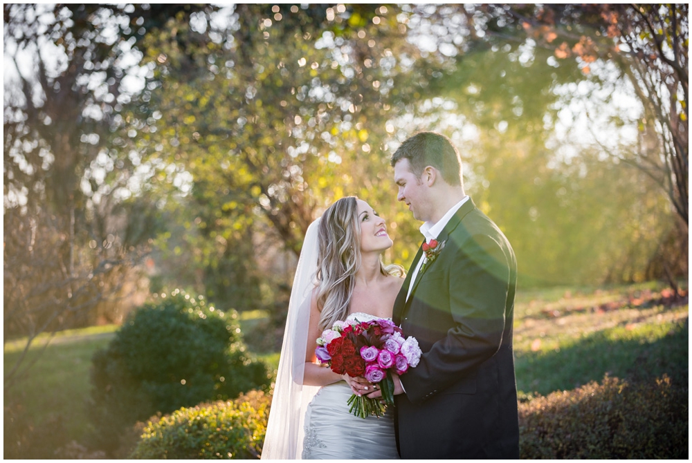 Wedding Portraits Of Bride And Groom At Raspberry Plain In Leesburg, Virginia.