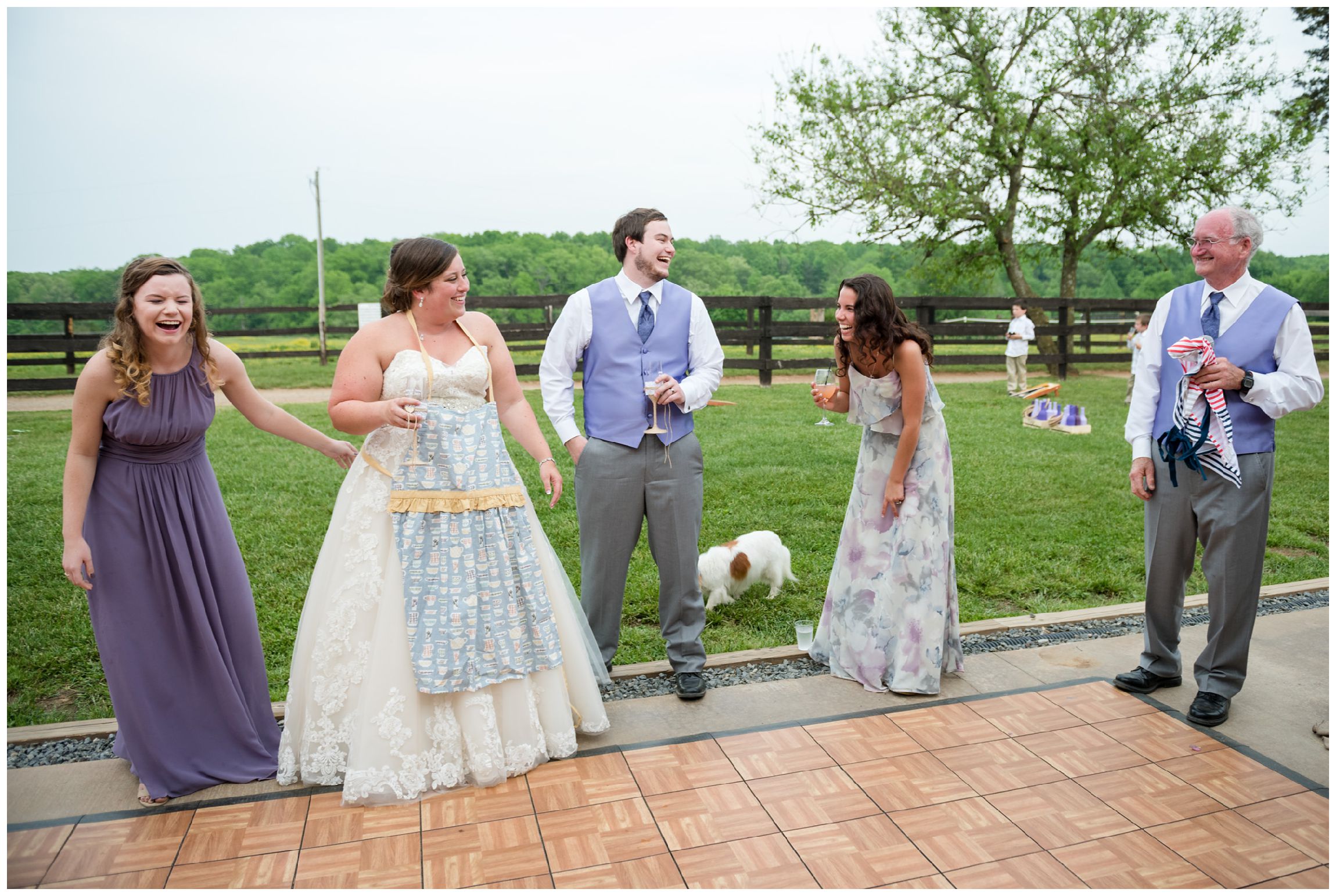 toasts during rustic Virginia wedding at Wolftrap Farm