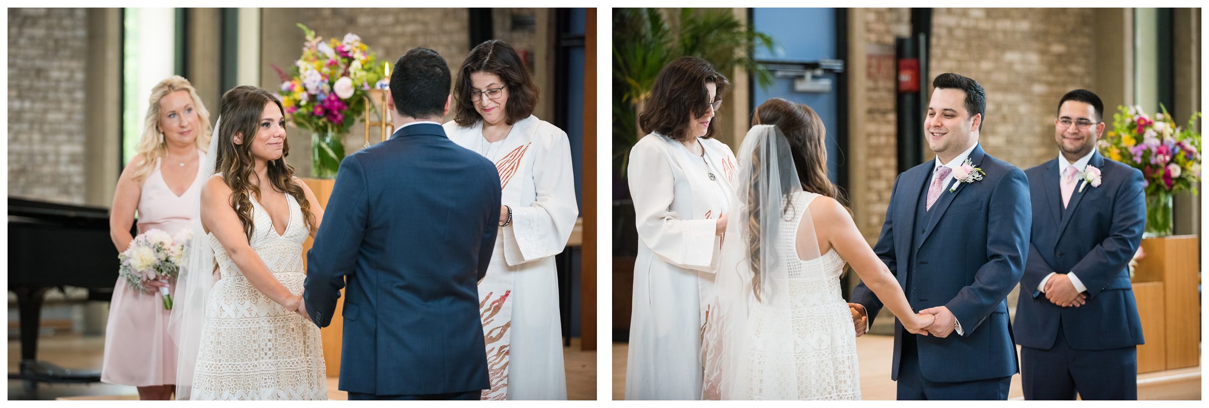 wedding ceremony at the Unitarian Universalist Church in Arlington, Virginia 