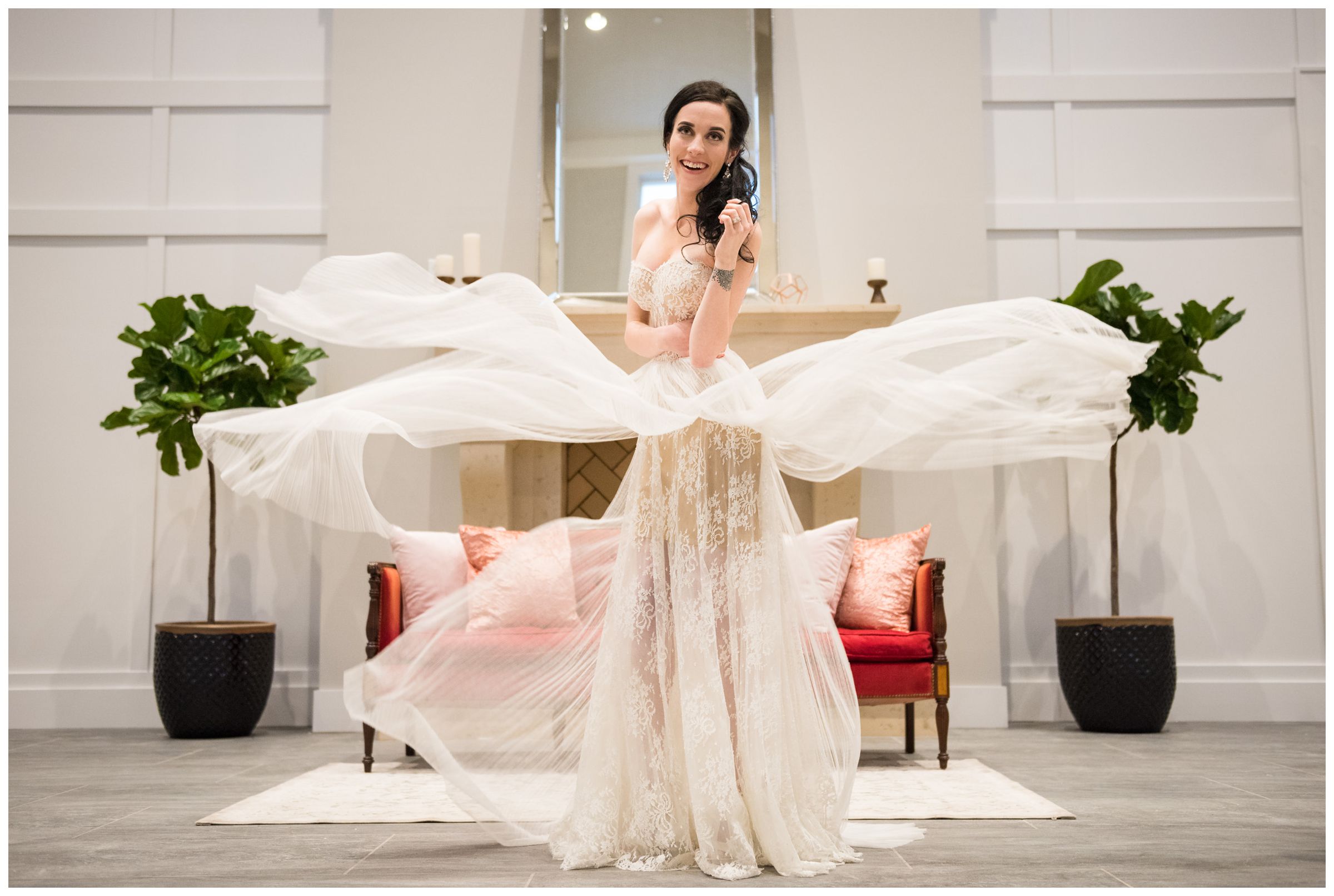 bride in wedding gown by LuxeRedux Bridal Boutique