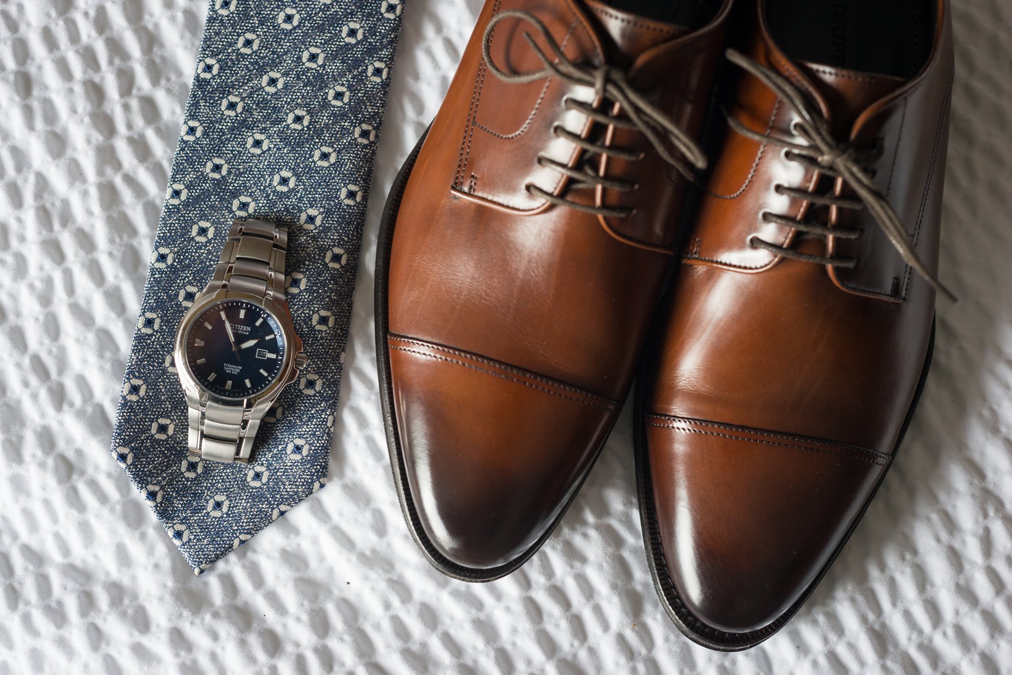 groom's attire on wedding day