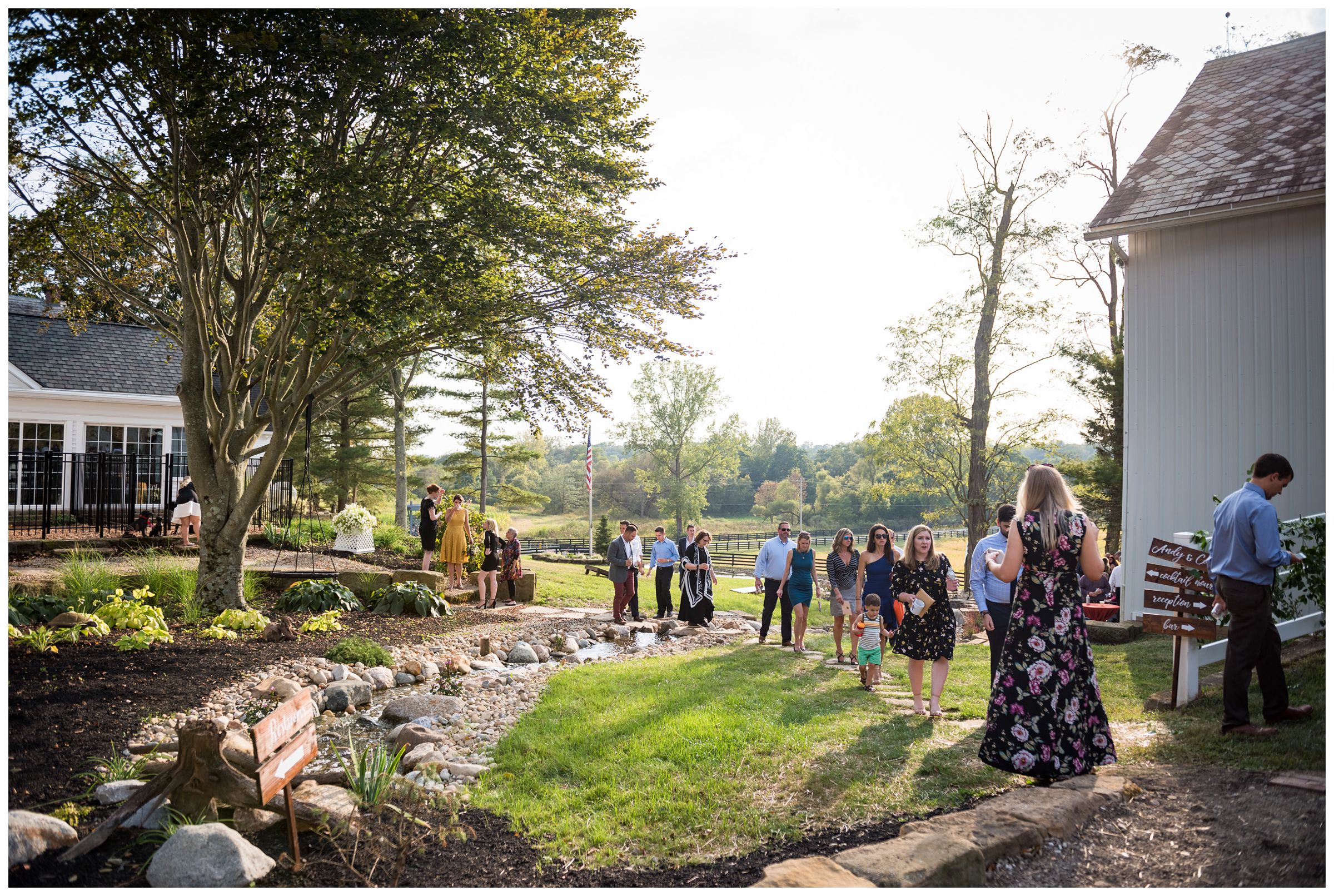 rustic Lancaster barn wedding reception at family farm in central Ohio
