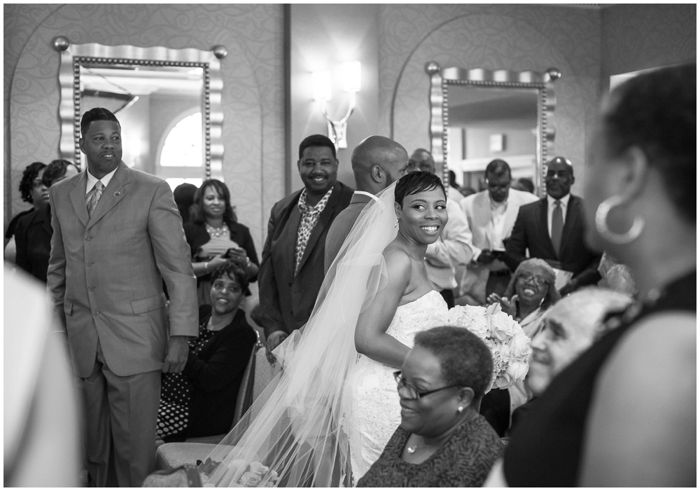 bride and groom recessional