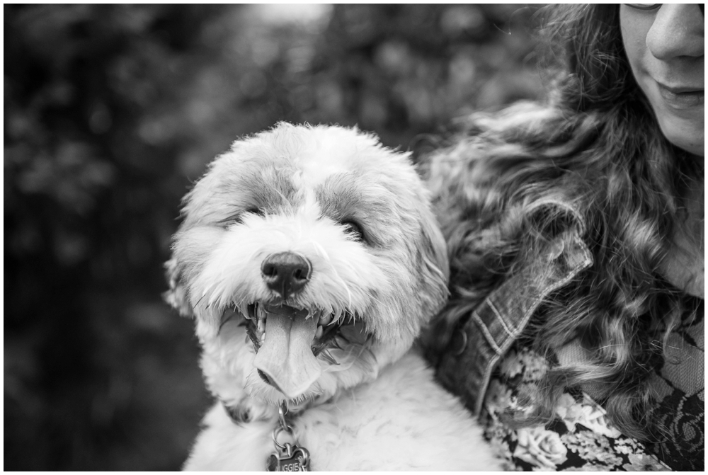 teenage girl with puppy