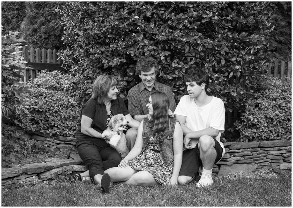 family portrait with adult brother and sister