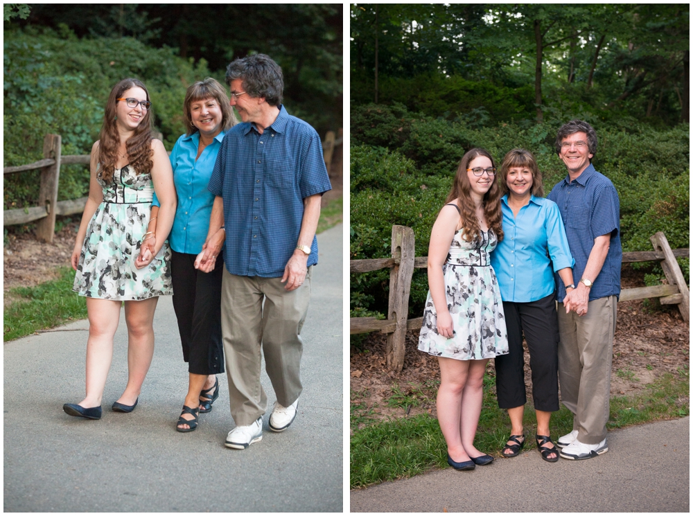 family portrait strolling through park