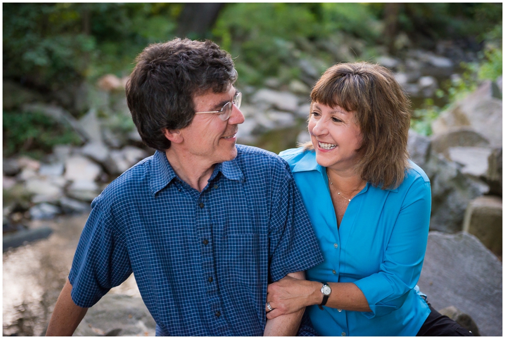 couple portrait near stream