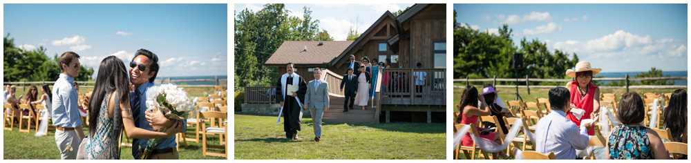 wedding ceremony at rustic cabin westmoreland state park virgina wedding