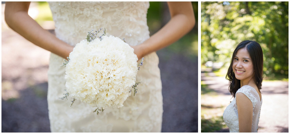 bride at rustic cabin westmoreland state park virgina wedding