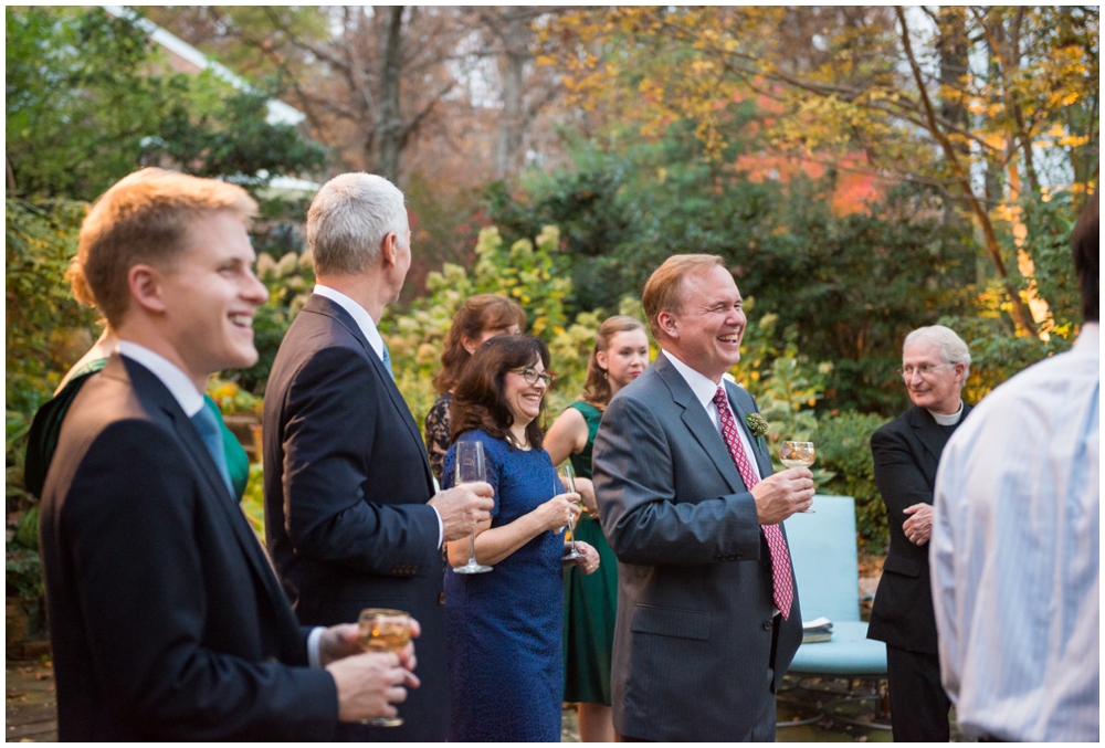 guests enjoying wedding toast at reception