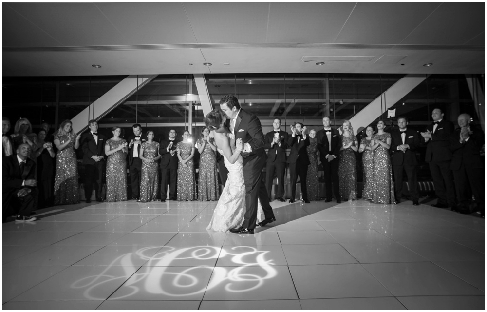 bride and groom first dance