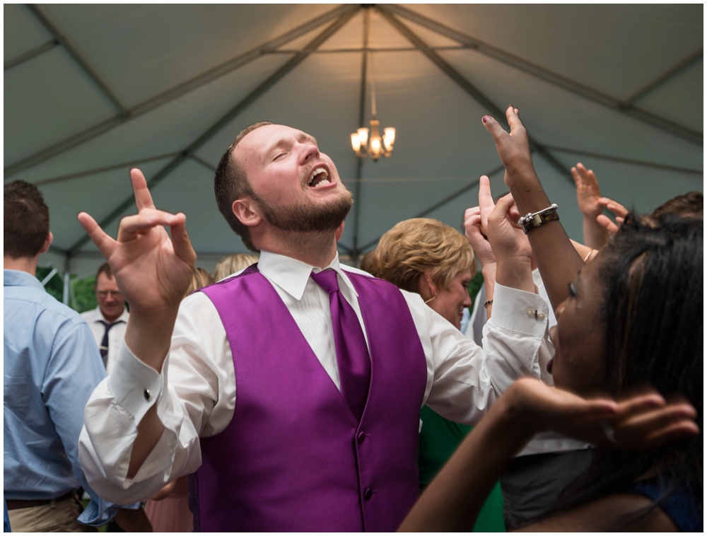 guests dancing at wedding reception