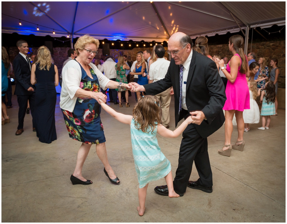 guests dancing at wedding reception