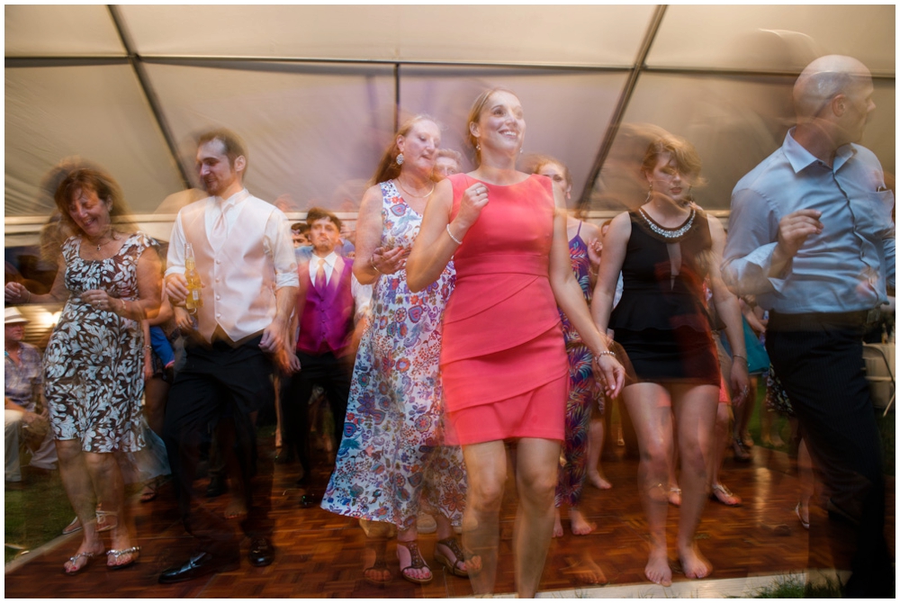 guests dancing at wedding reception