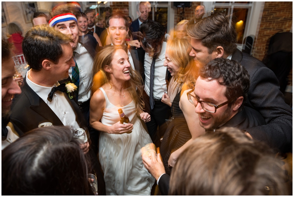 bride and groom dancing at wedding reception