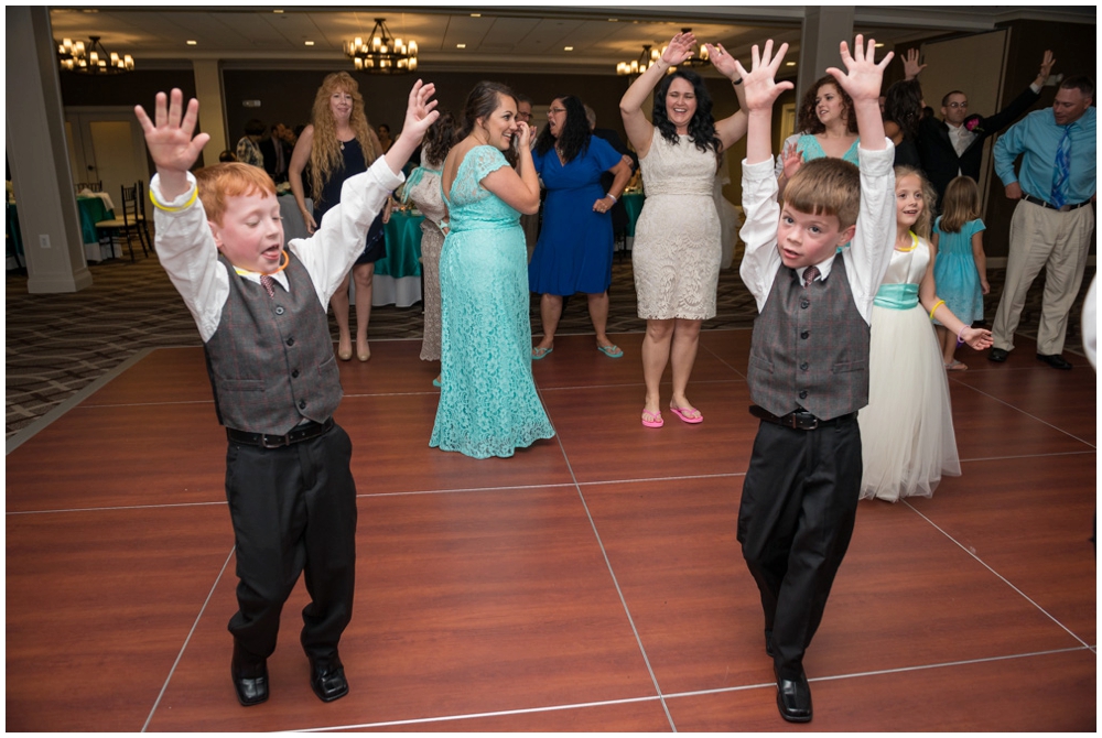 kids dancing at wedding reception