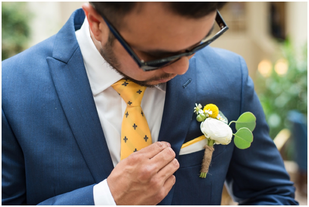 groom with boutonniere