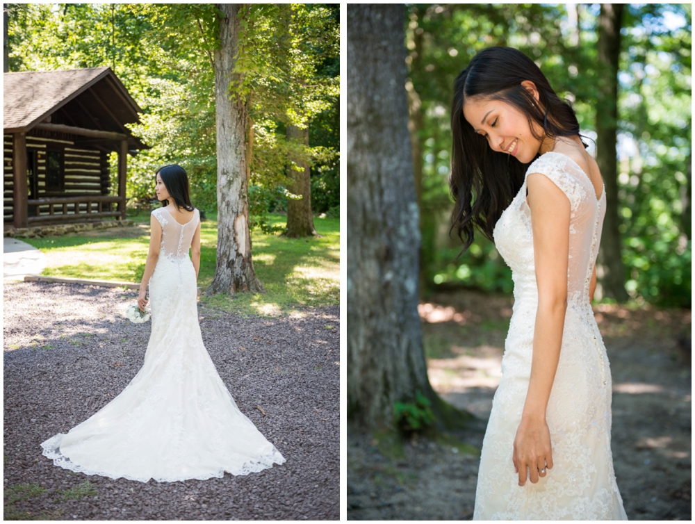 bride with long train