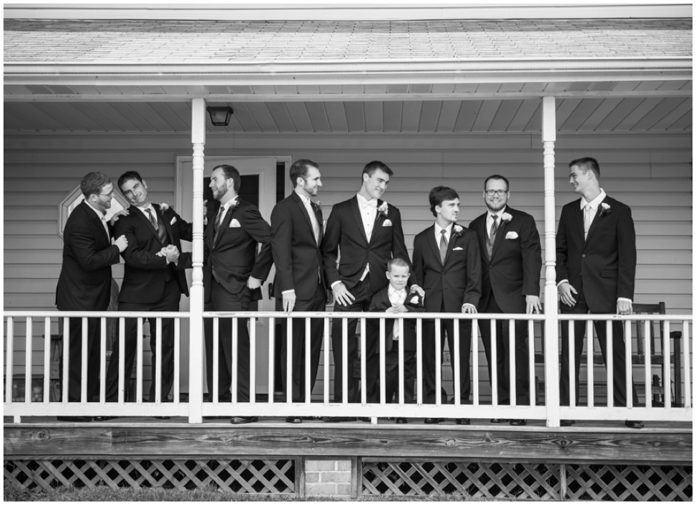 groomsmen on porch