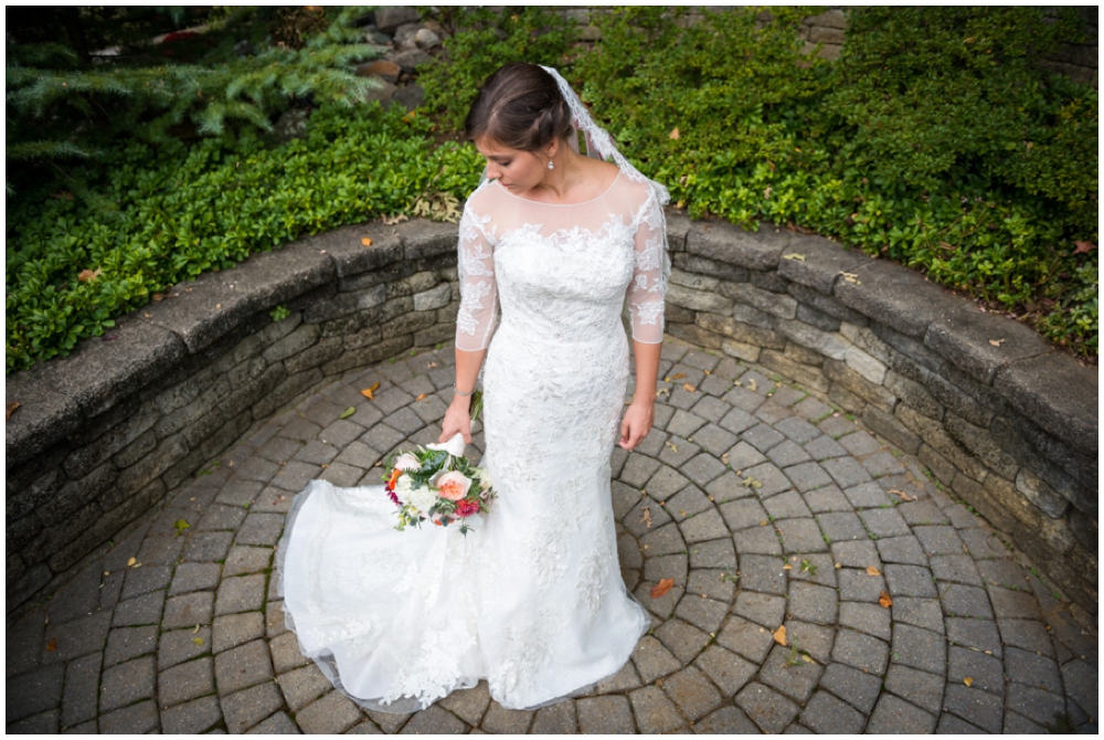 bride portrait in garden