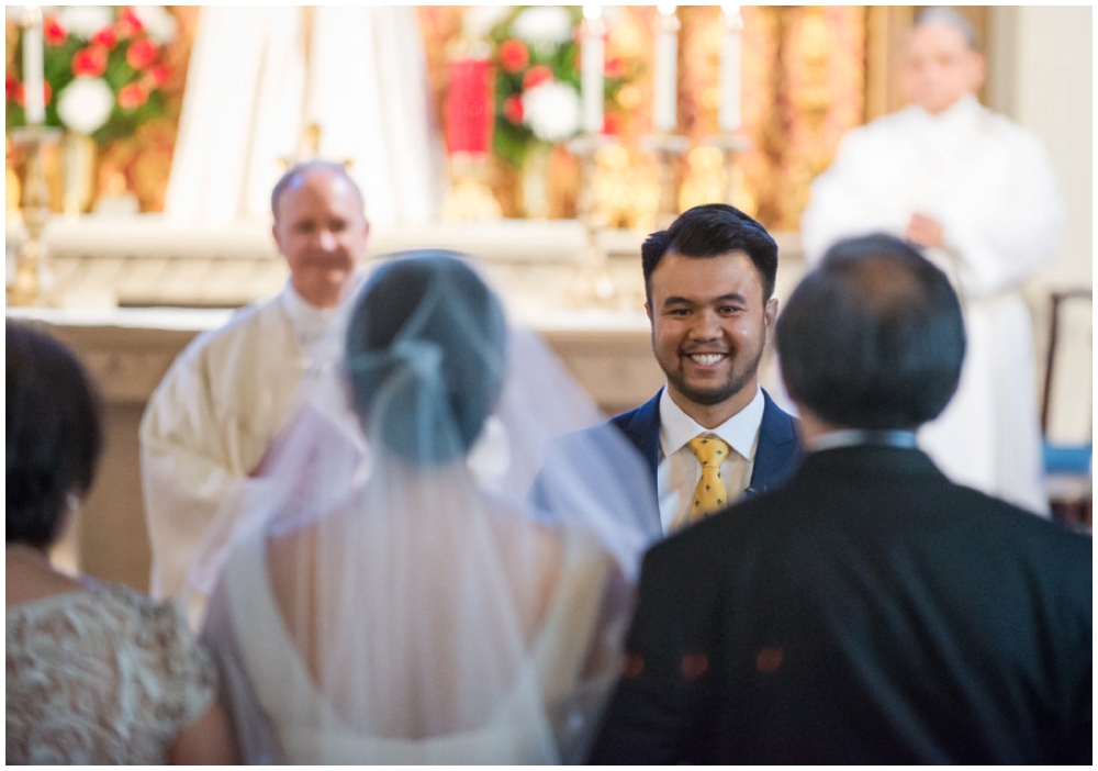 groom during ceremony 