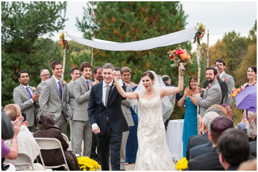 recessional with cheering during wedding ceremony