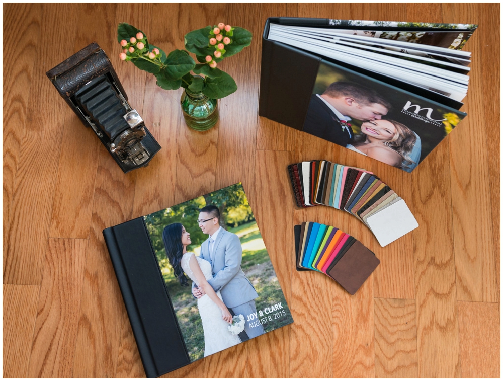 professional wedding photography layflat albums with swatches