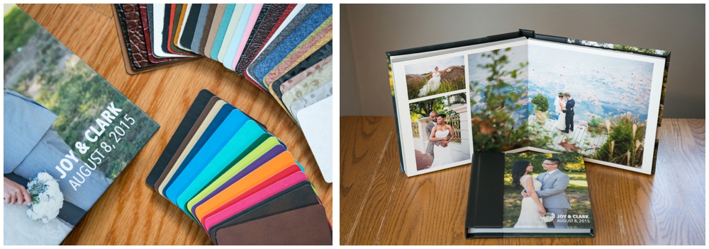 professional wedding photography layflat albums with swatches