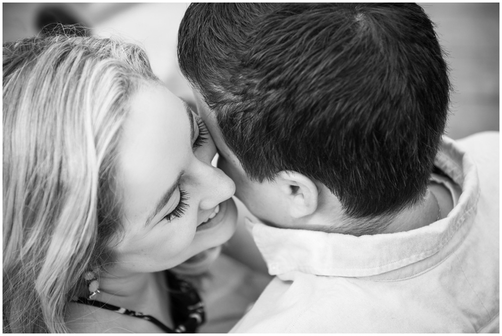 engaged couple closeup