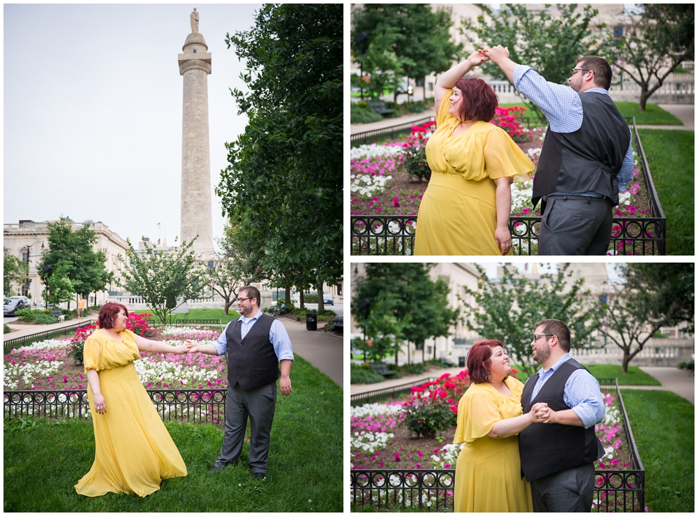 mount vernon baltimore maryland engagement photos