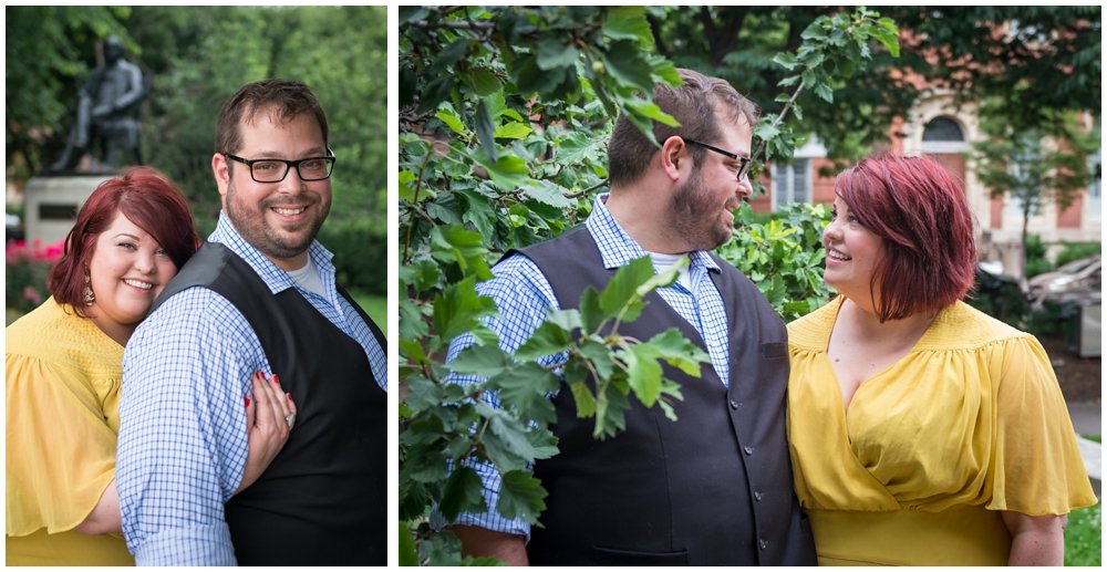 mount vernon baltimore maryland engagement photos