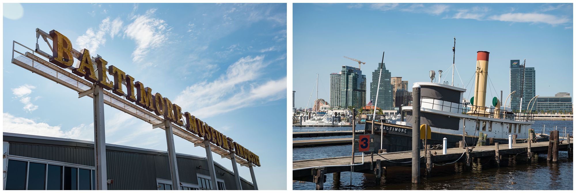 Baltimore Museum of Industry and inner harbor