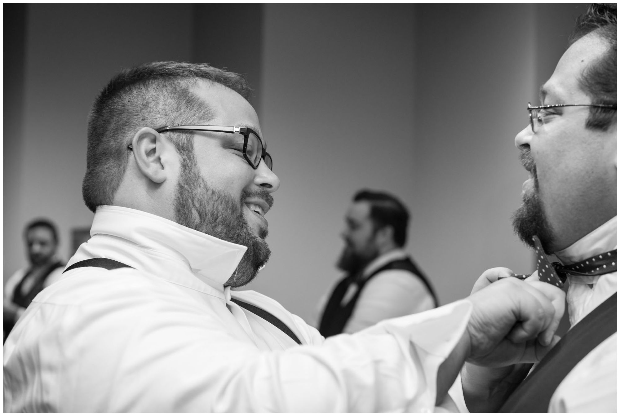 Groom and groomsmen getting ready