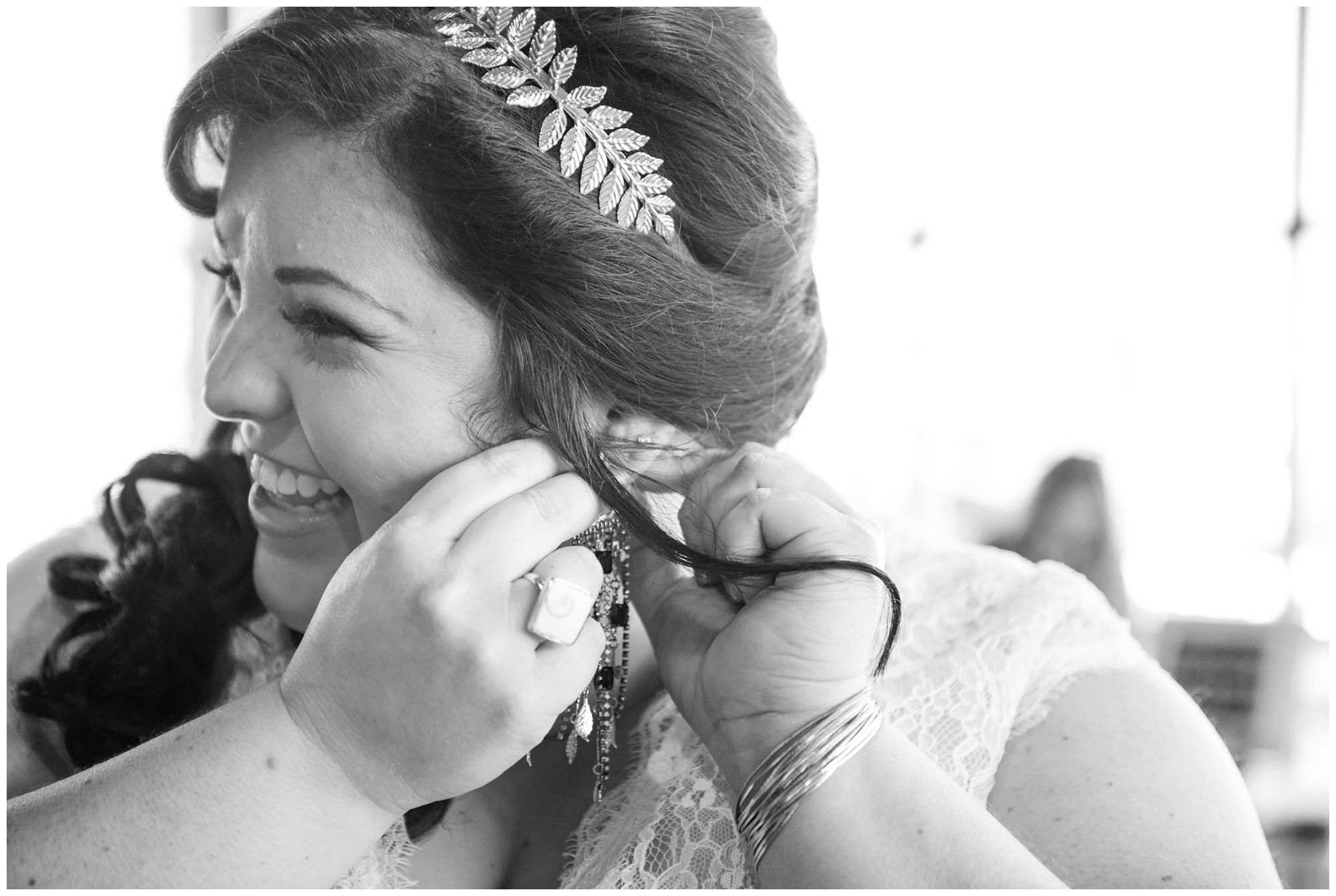 Bride getting ready