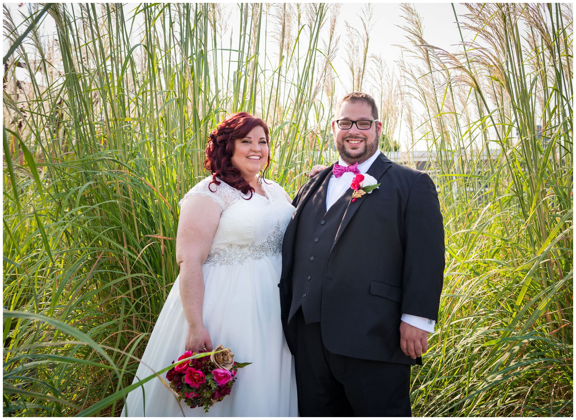 Bride and groom portraits at Baltimore Museum of Industry wedding