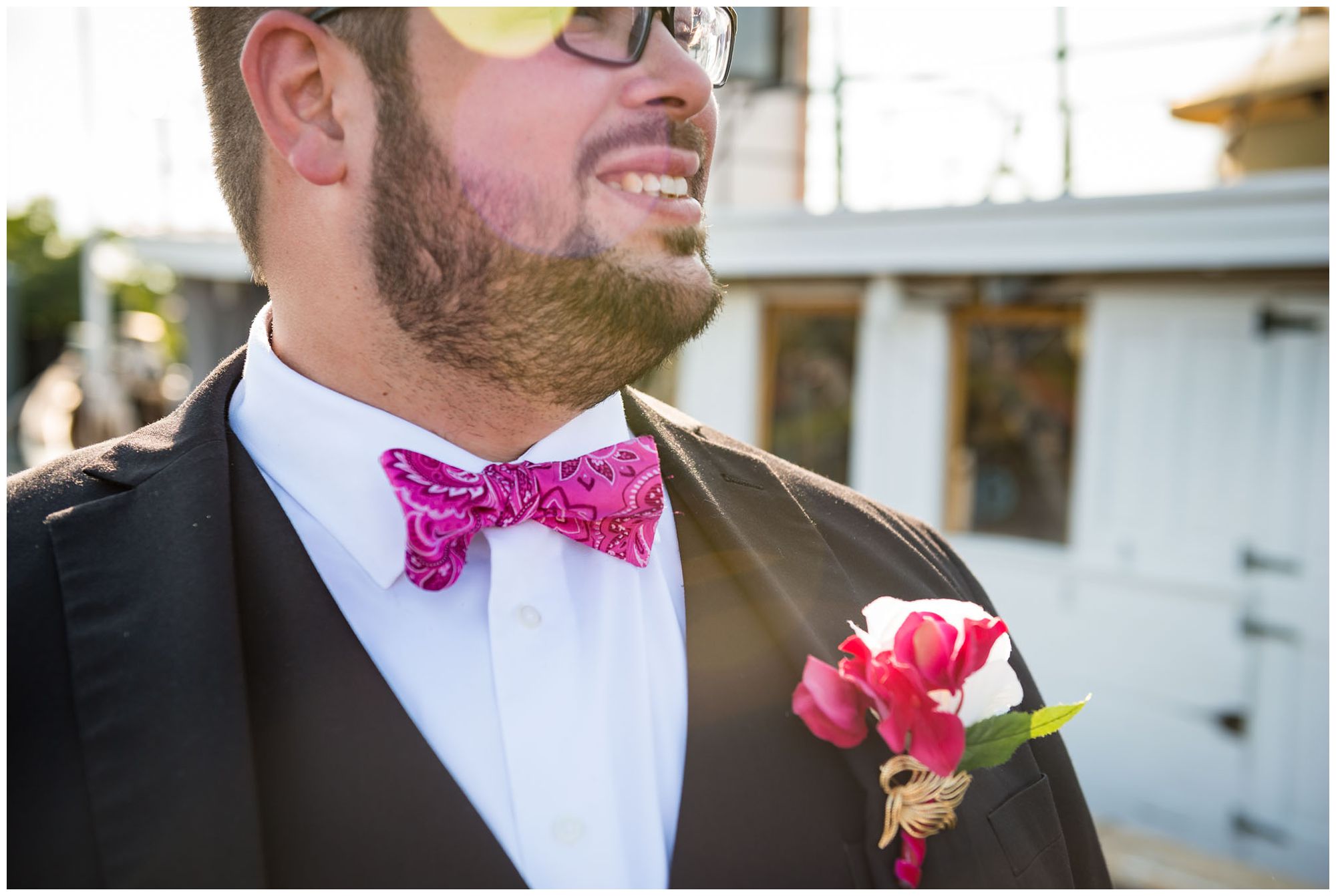 Bride and groom portraits at Baltimore Museum of Industry wedding