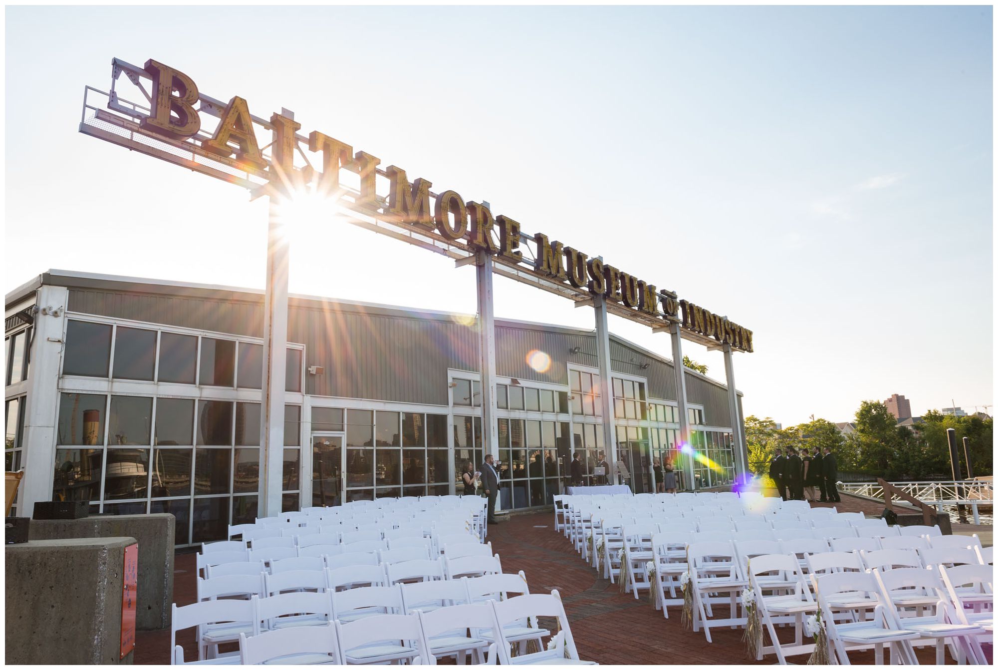 Harbor wedding at Baltimore Museum of Industry