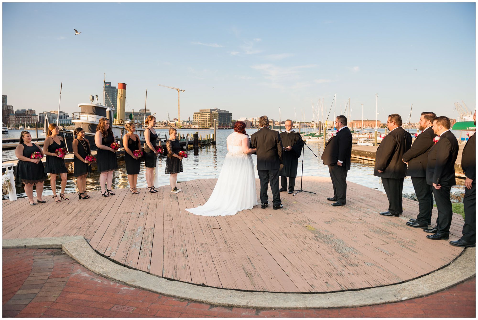 Harbor wedding at Baltimore Museum of Industry