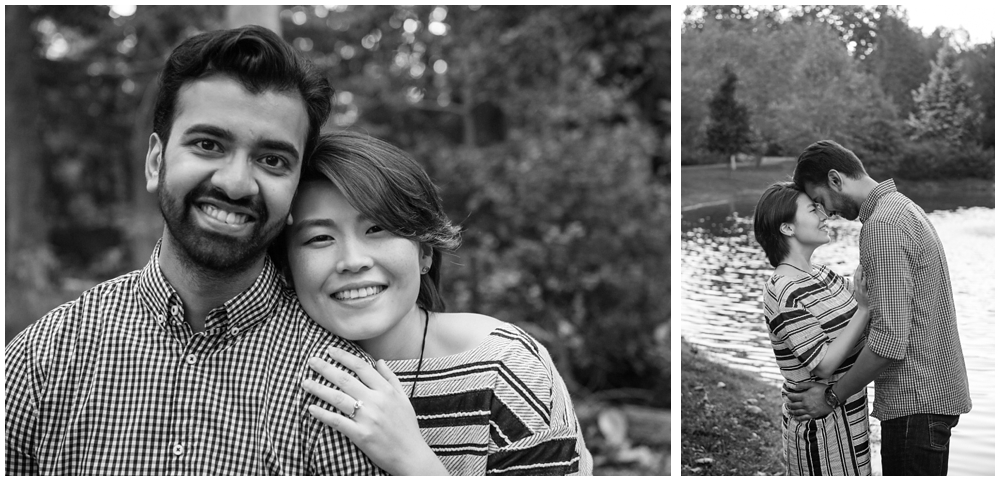 Engaged couple portraits at Green Spring Gardens in Alexandria, Virginia