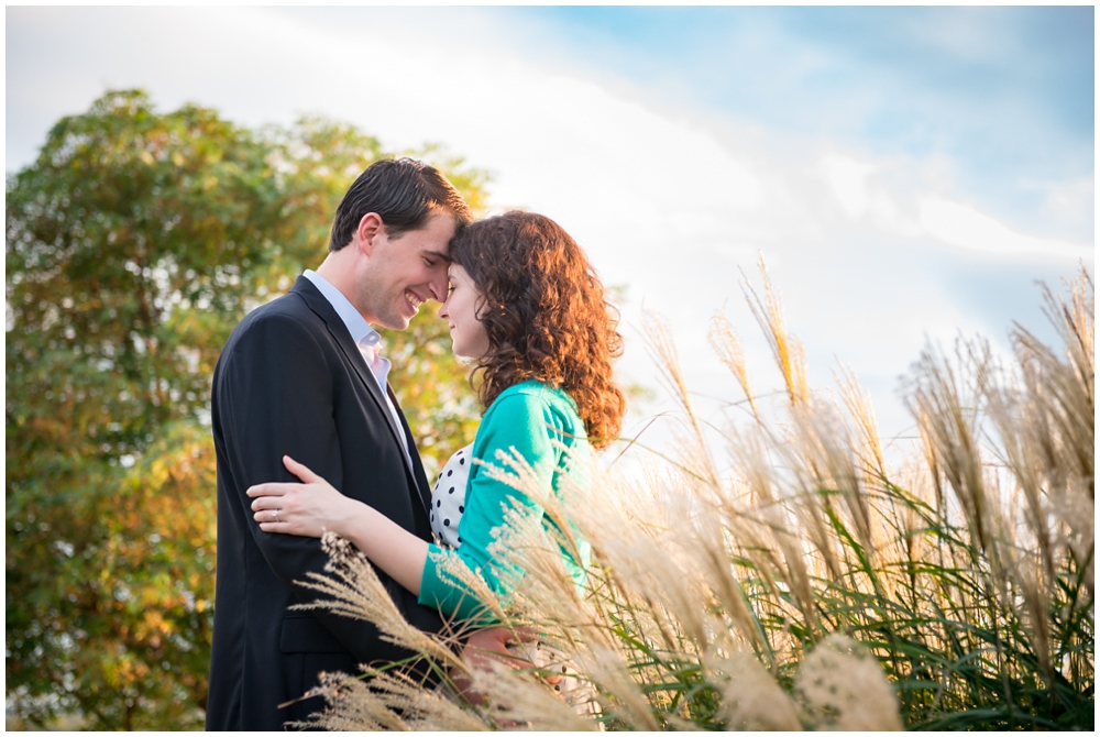 engaged couple at Libby Hill Park