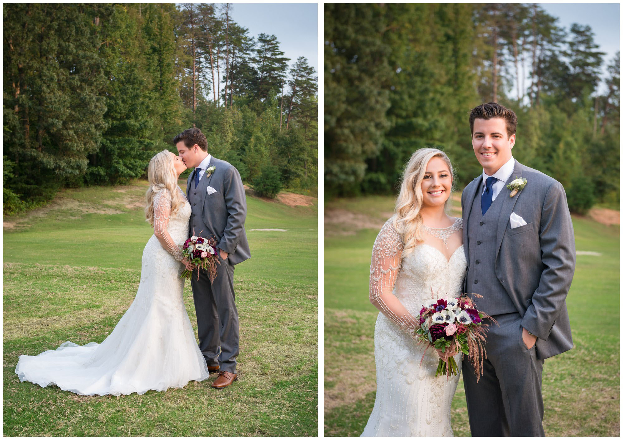 bride and groom portraits on wedding day