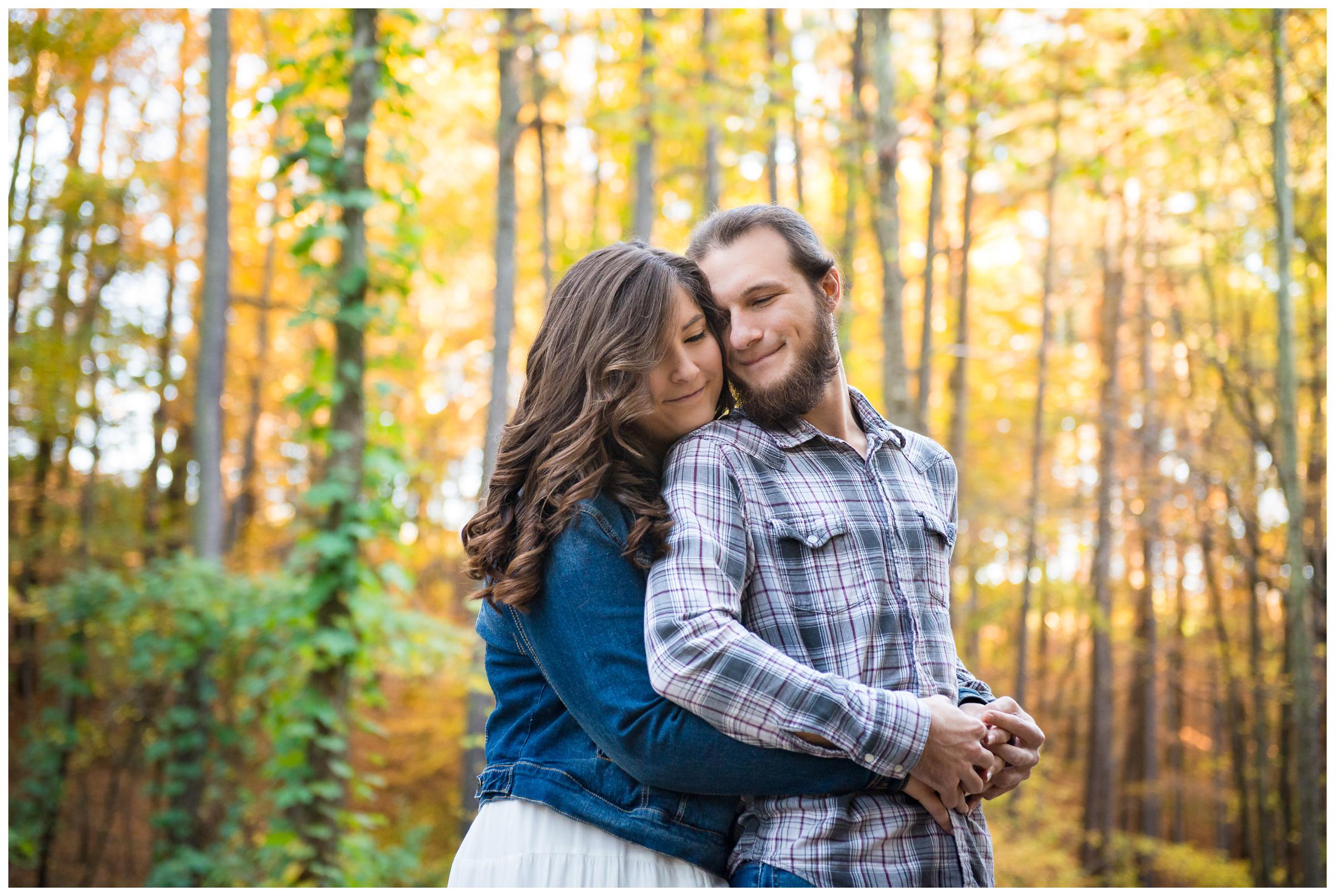 fall foliage engagement session