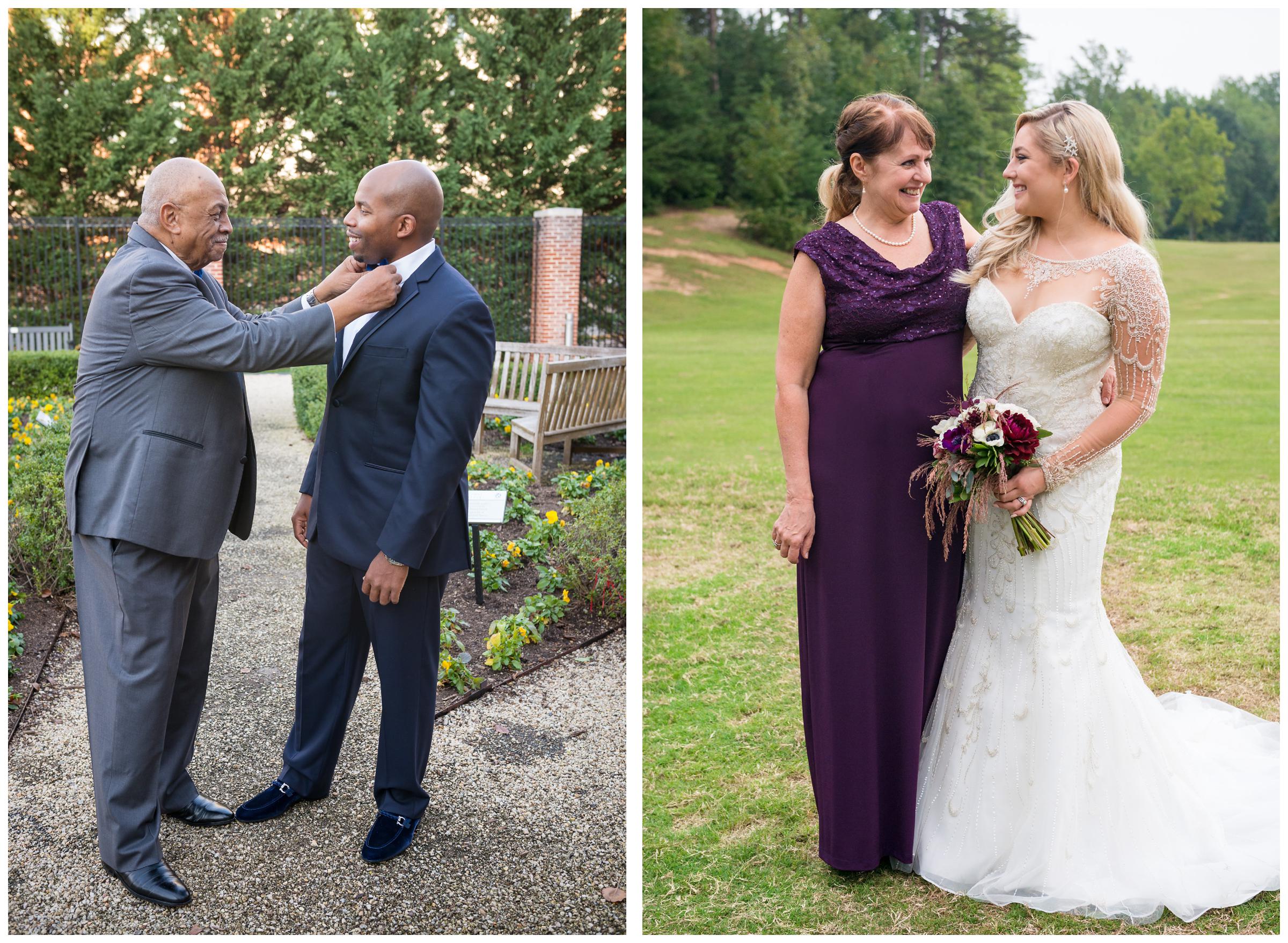 groom with dad and bride with mom