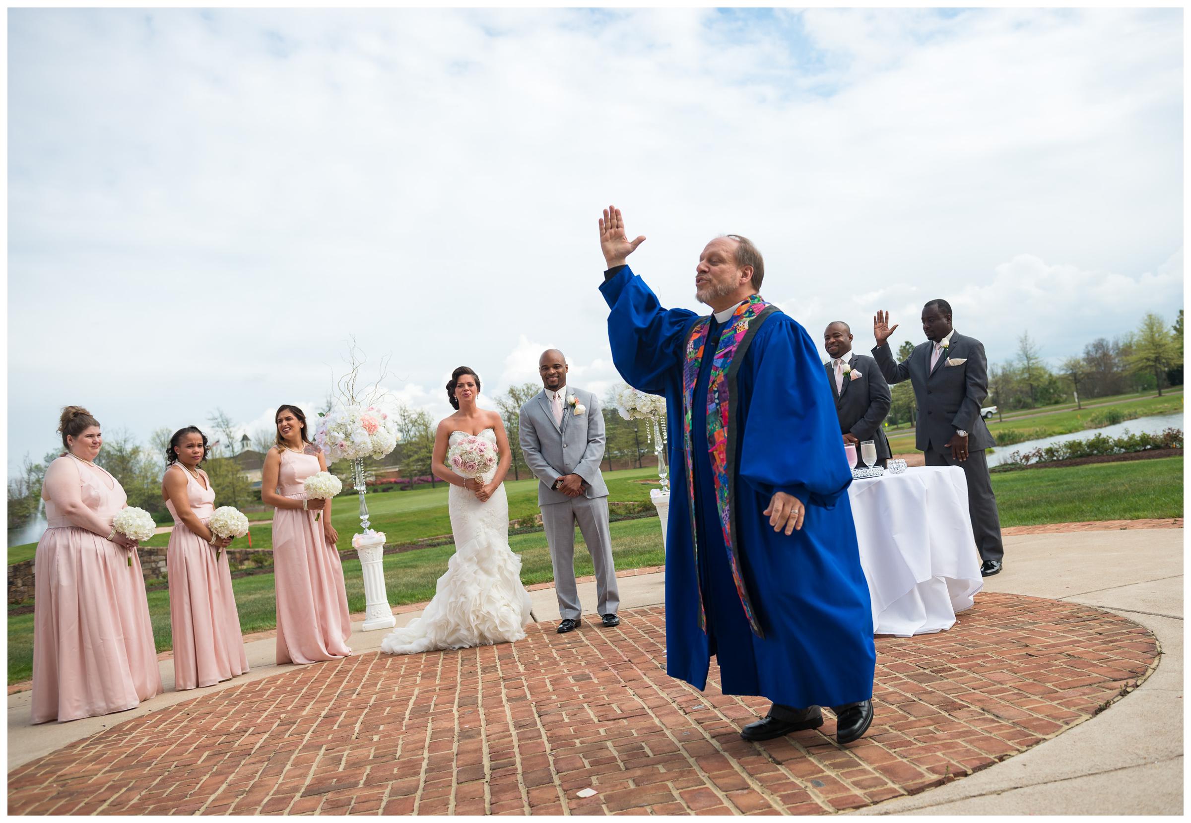 officiant during wedding ceremony