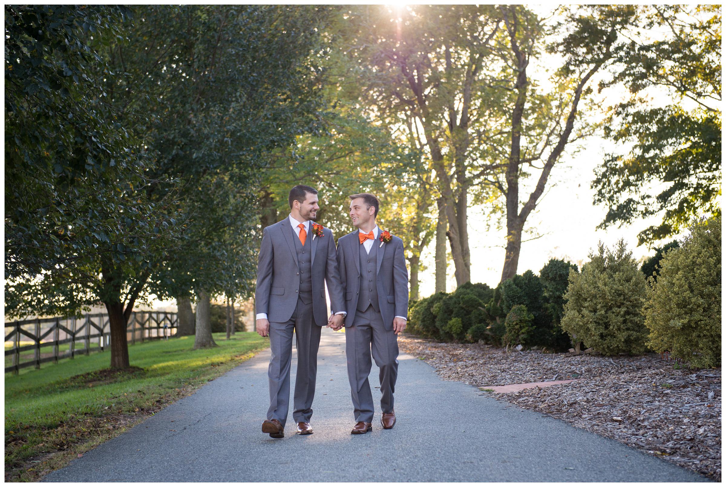 same-sex wedding portrait of grooms