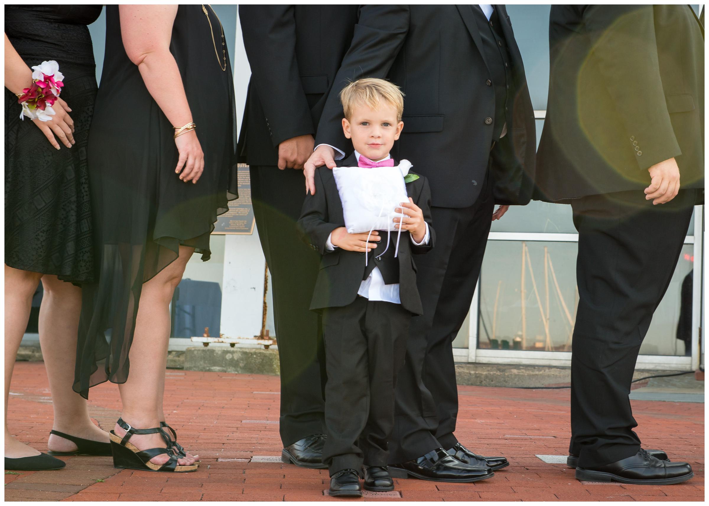 ring bearer holding pillow