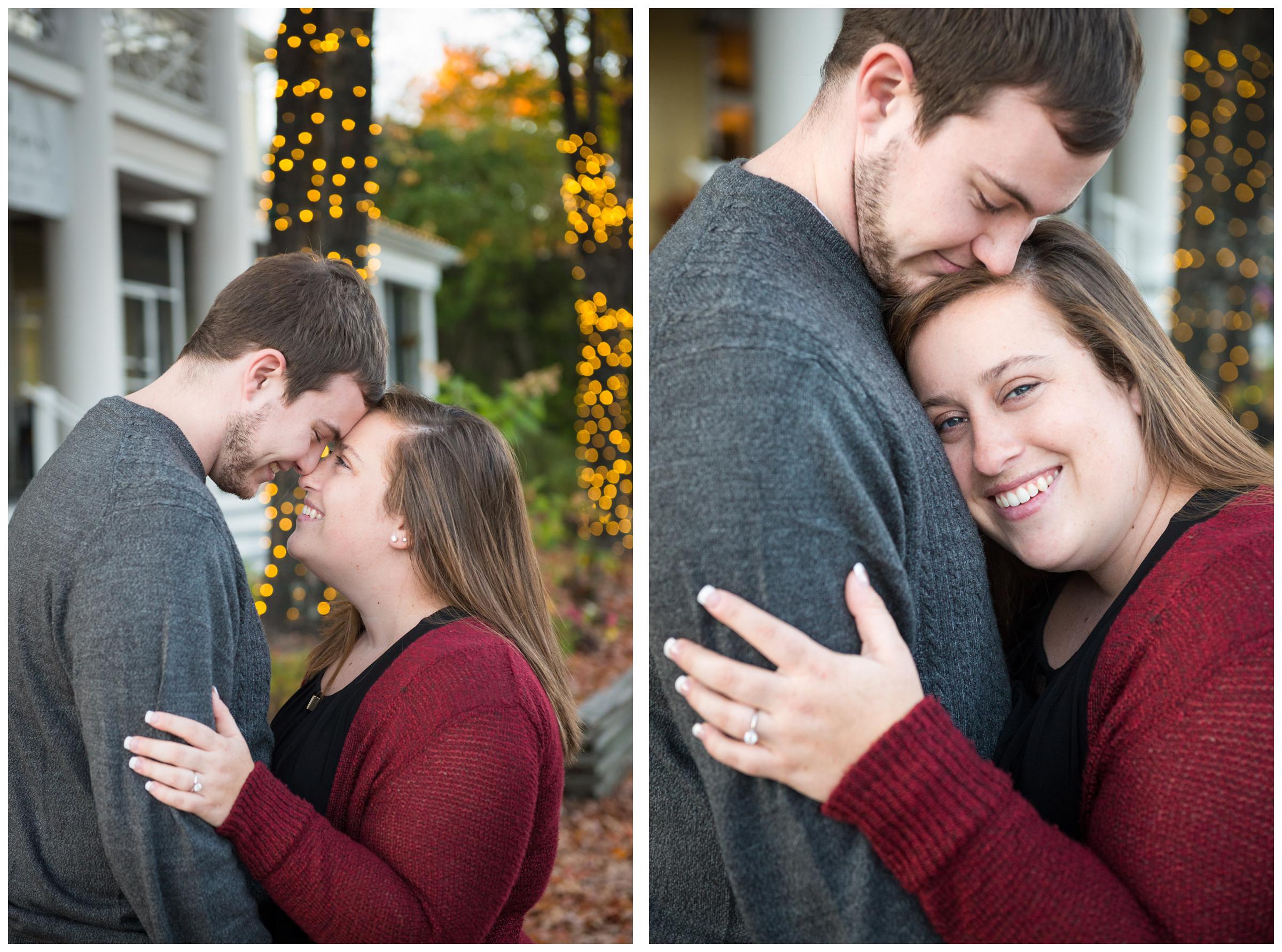 Engagement photos in historic downtown Ashland, Virginia.