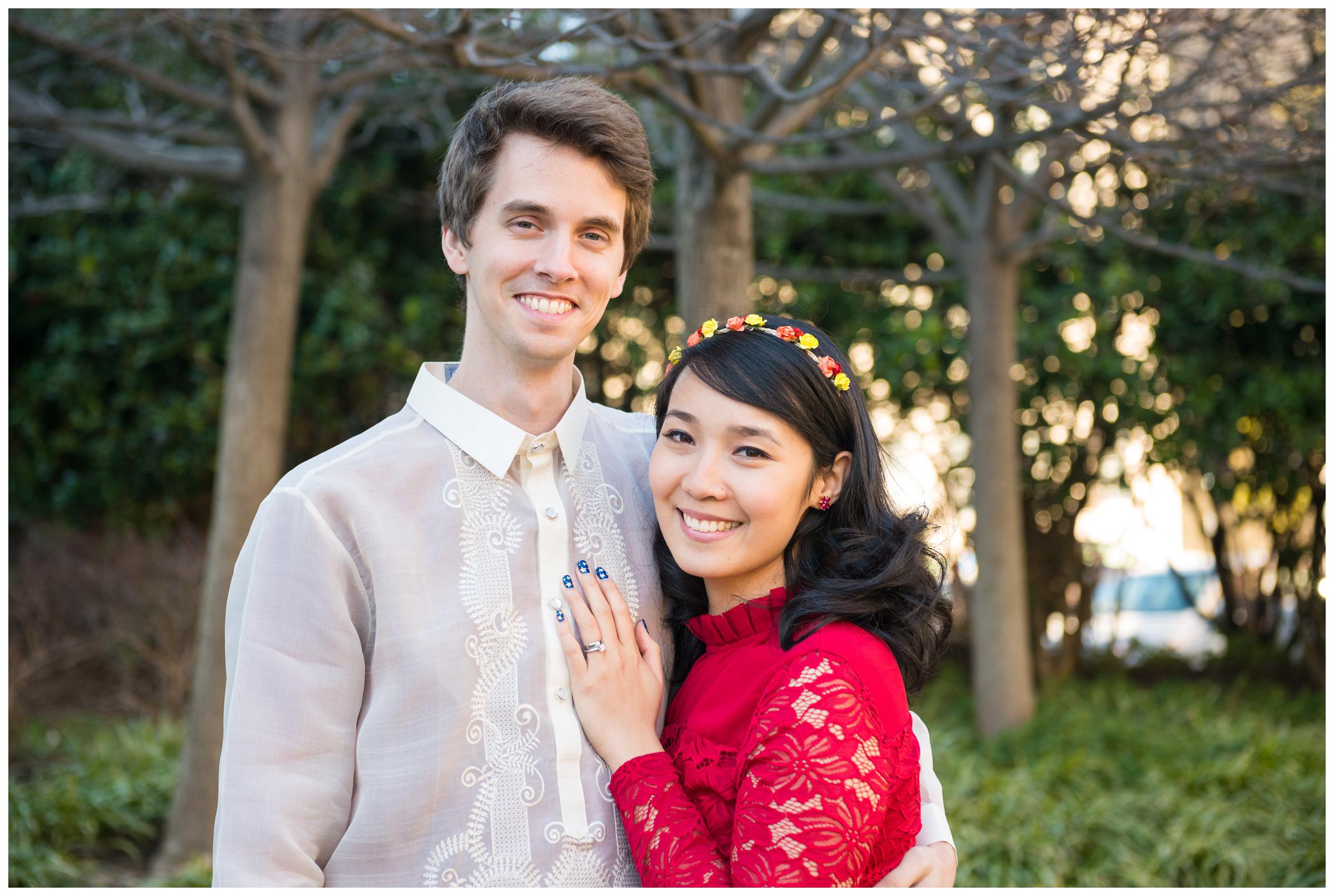 portrait of the bride and groom in Filipino wedding attire